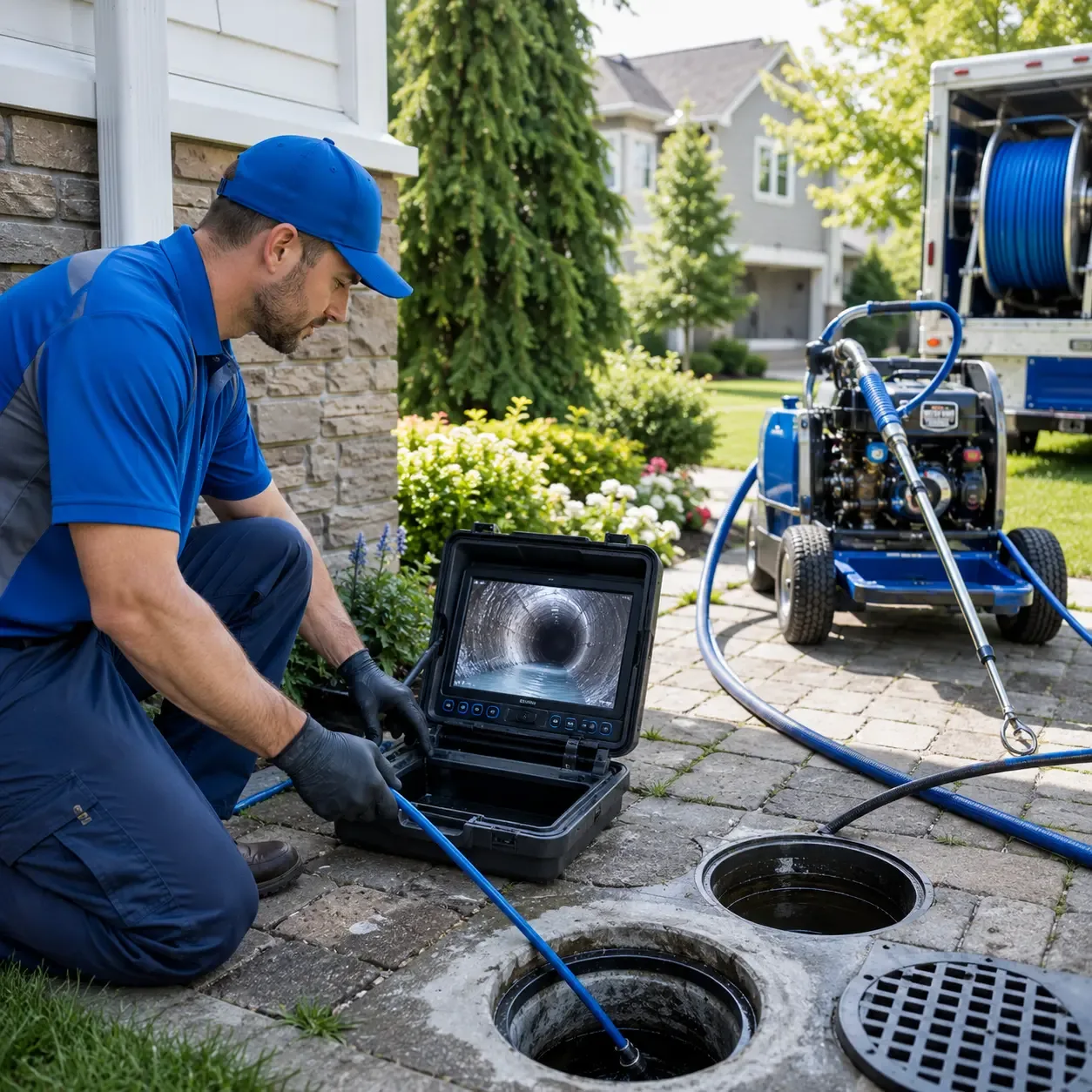 Outdoor drain cleaning professionals serving Temple, NH